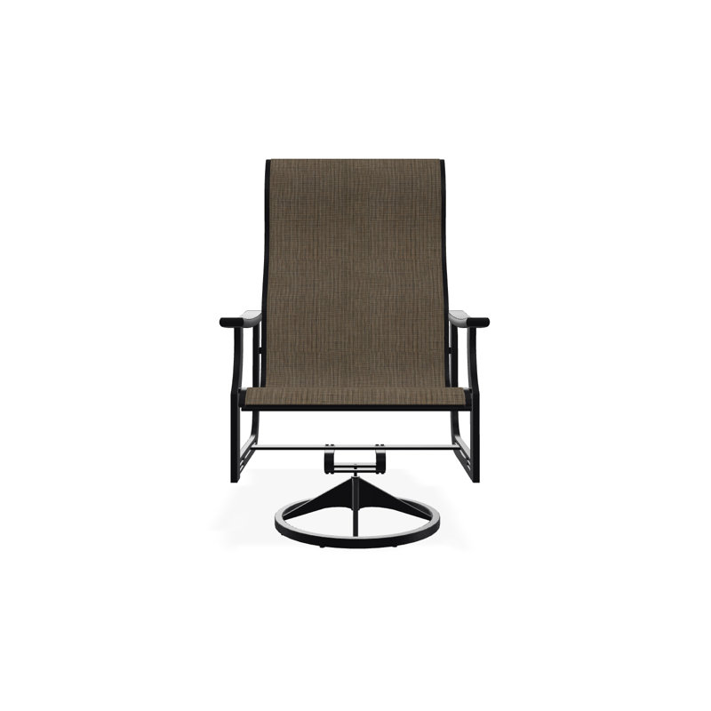 St. Catherine Polymer Outdoor Lounge Chair, Black, Alloy Sunbrella®