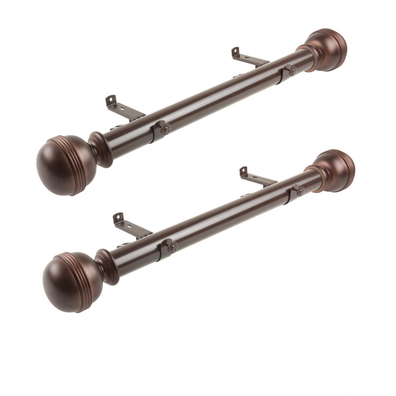 Tringle à rideaux simple 1,5 po Shuster, H 1,5 po x l 18 po x P 1,15 po, Cacao