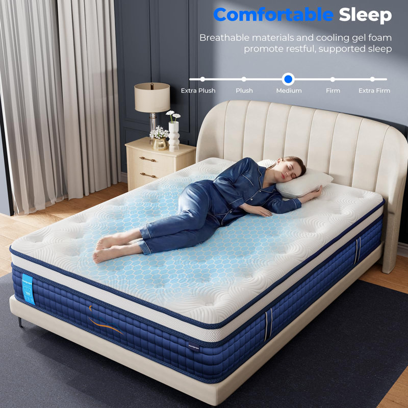 Matelas hybride gel rafraîchissant, 10", Double