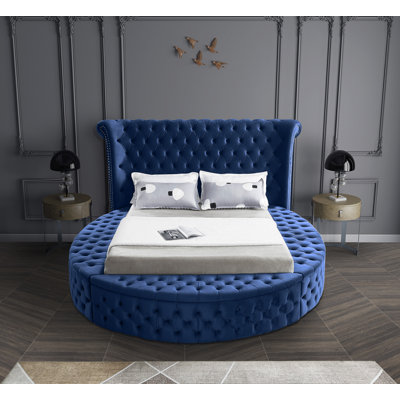 Dorgan Upholstered Wingback Bed