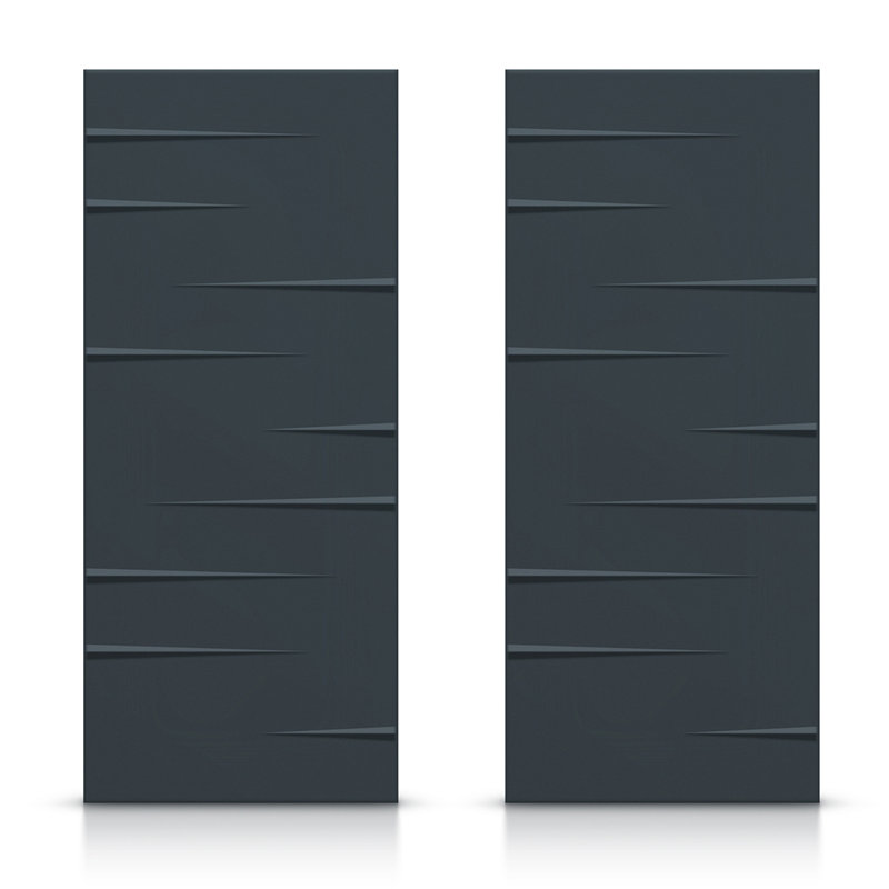 Portes de placard coulissantes à panneaux, Gris anthracite, 60 po x 84 po