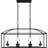 Ivannah 6-Light Earth Black Outdoor Linear Chandelier