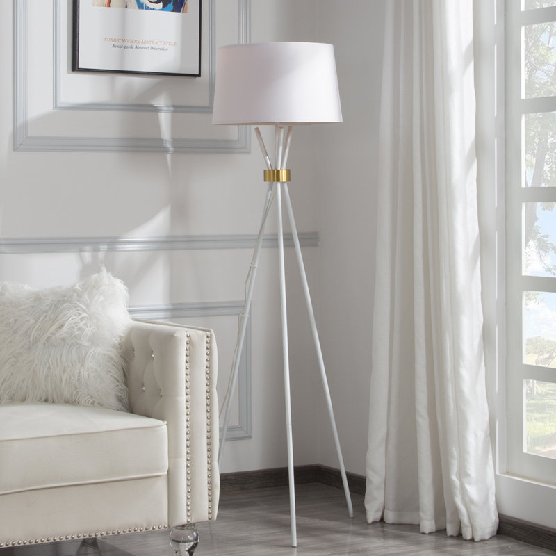 63.2'' Tripod Floor Lamp, White