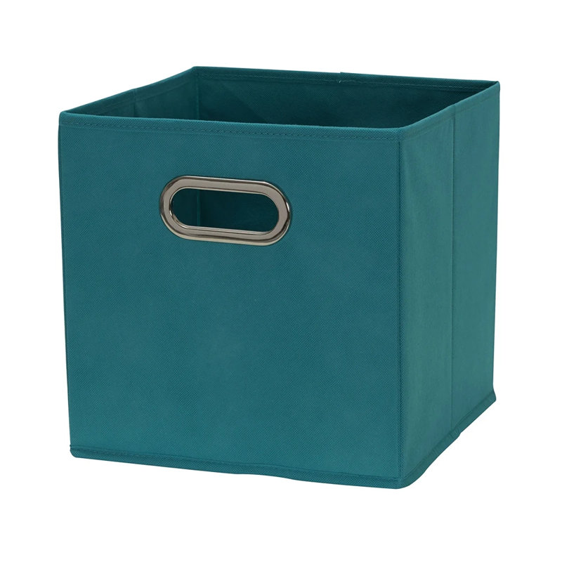 Wayfair Basics® Open Fabric Storage Bin Set, Aqua