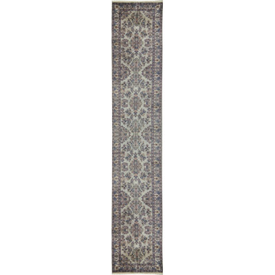 Hand-Knotted High-Quality Camel and Cream Runner