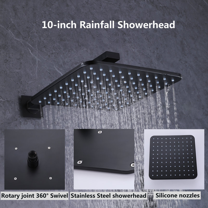 All-In-One Kit with Rough in-Valve, Matte Black