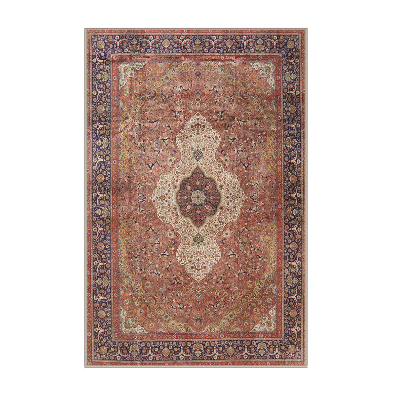 Tapis traditionnel brun / rouge / violet, Rectangle de 3 pi x 5 pi