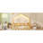Solid Pine Natural Finish Twin Platform Bed with High Rails and Integrated LED Light for Kids Bedroom-1984644793