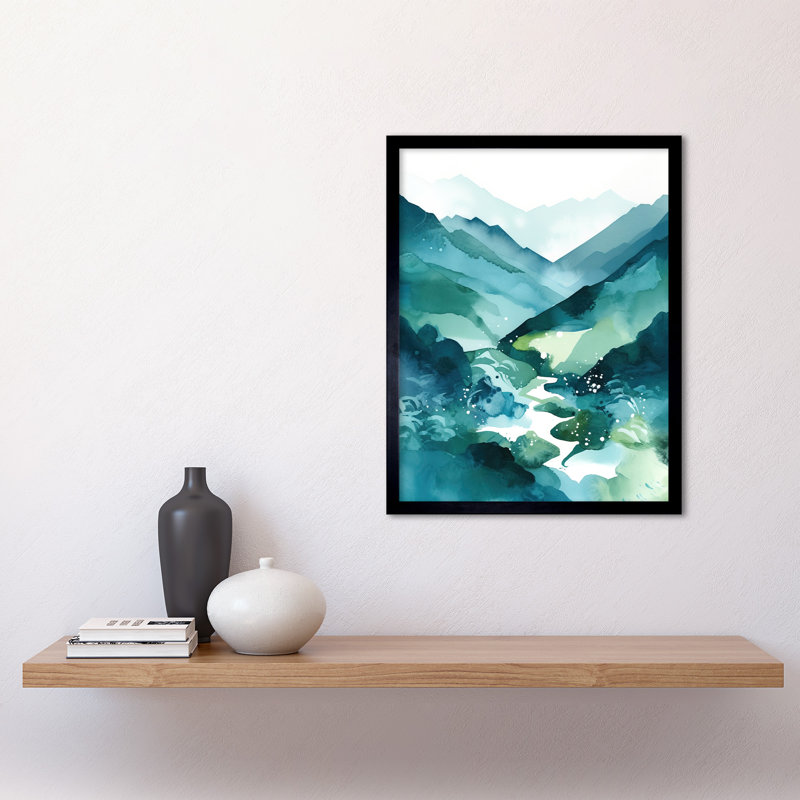 Lezcano River Trail In The Scottish Highlands Modern Landscape - Single Picture Frame Print