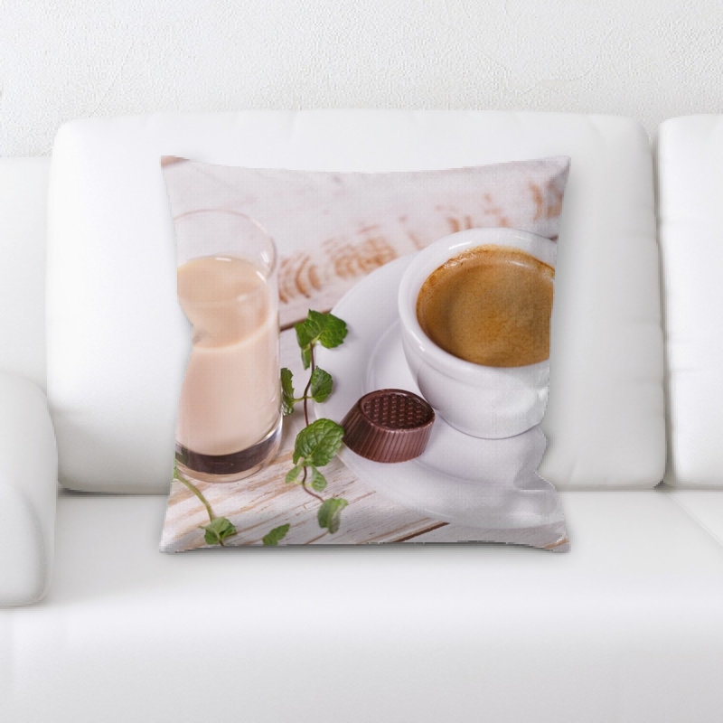 Coussin décoratif café