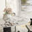 Simplistic Circular-shaped Stone Dining Table for 4 Black Dining Room Table With Mirror-1427200308
