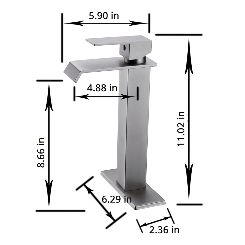 Single-Hole Bathroom Faucet, Brushed Nickel