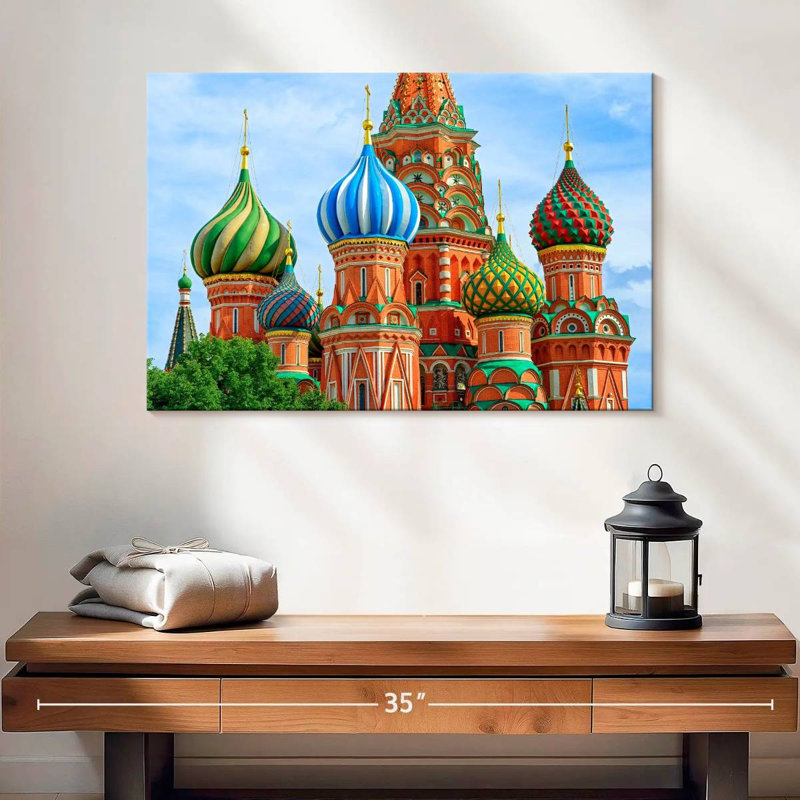 Adella, cathédrale Saint-Basile à Moscou, H 16 po x l 24 po