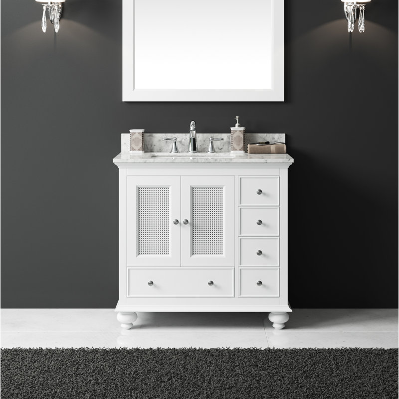 Ensemble de meuble-lavabo simple 36 po Larry, Blanc