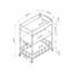 Chariot de cuisine roulant avec plateau en bois manufacturé Kenhorst-1940782842