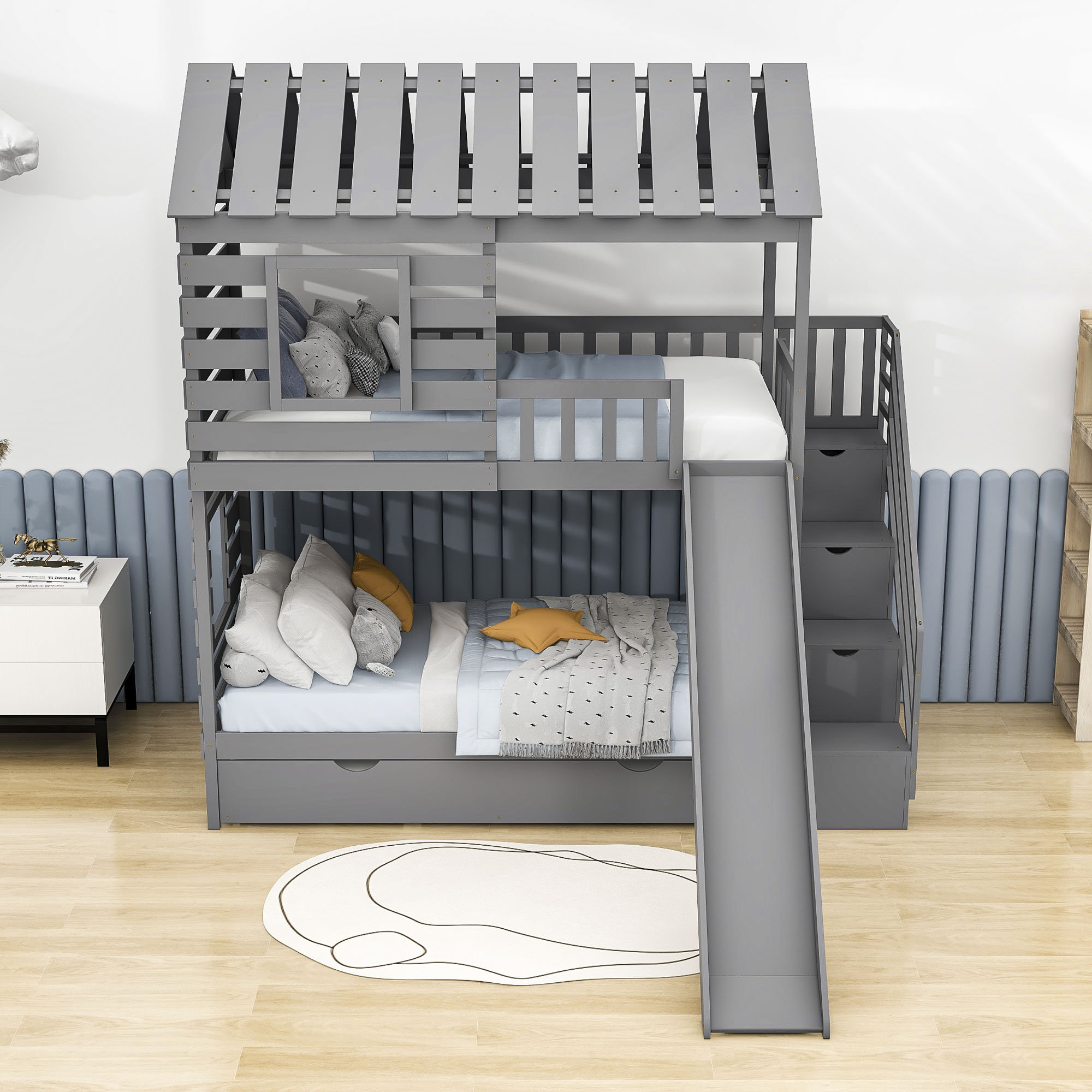 Harper Orchard Herington Twin over Twin Standard Bunk Bed with