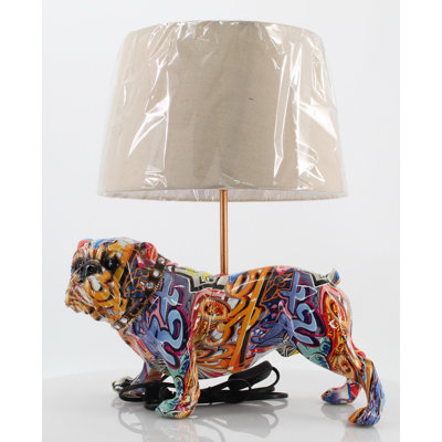 Cardin 38Cm Multicolour Table Lamp with Outlet