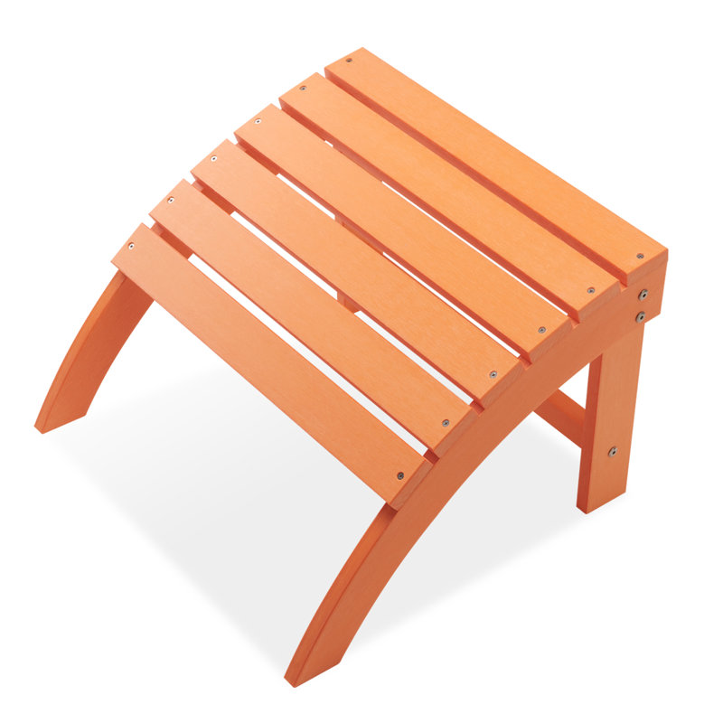Pouf d'extérieur Adirondack, repose-pieds résistant aux intempéries pour chaise Adirondack, Orange