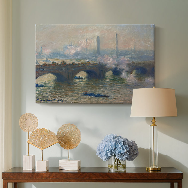 Waterloo Bridge, Sunlight Effect-Claude Monet-Gallery Wrapped Canvas-1903, 40 x 60