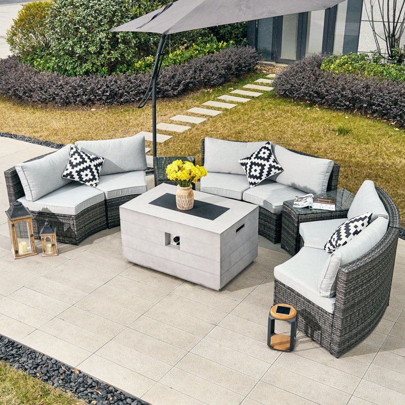 6 - Person Rectangular Outdoor Dining Set With Cushions