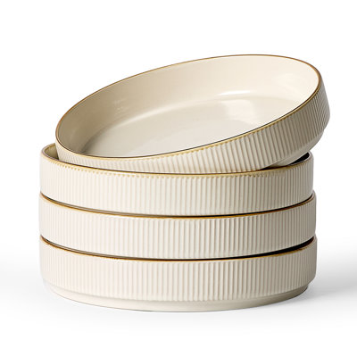 Azal 7.5'' Stoneware Large Pasta Bowl (Set Of 4)