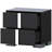 Mirrored Nightstand Bedside Table With Drawers-1179942888