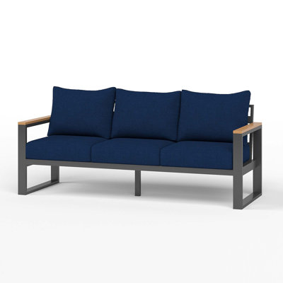 Outdoor Aluminum Sofa With Olefin Cushions