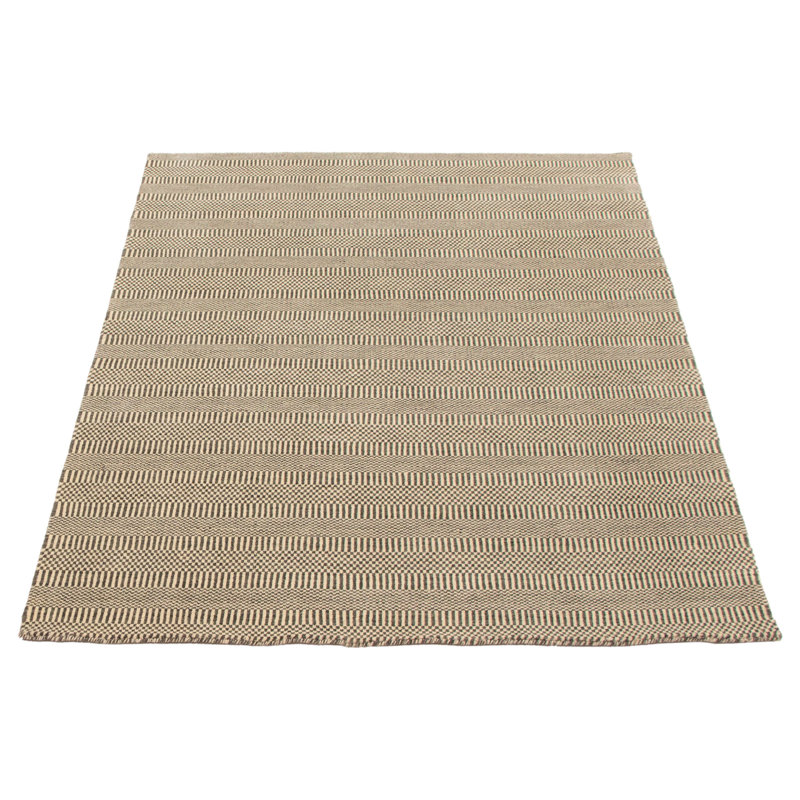 Tapis unique gris foncé en laine New Age 5 pi 3 po x 7 pi 5 po Gullion