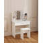 Commode à un tiroir avec rangement spacieux et miroir réglable pour les espaces de vie modernes et compacts