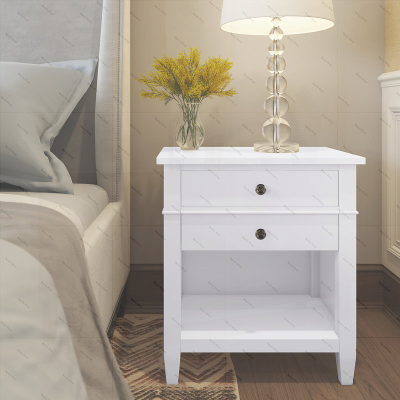 Carlton - Table de chevet - Blanc