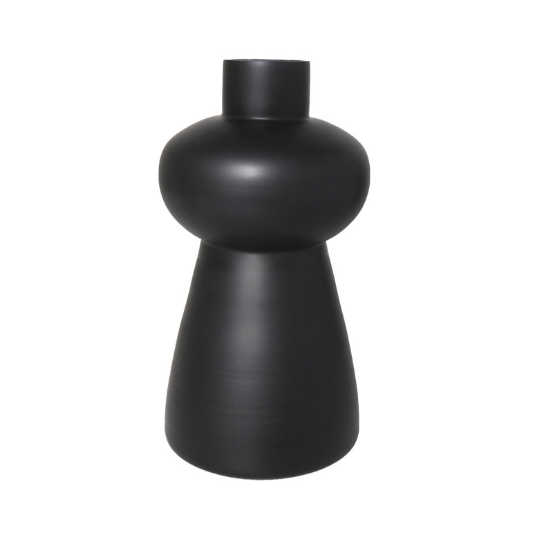 Mable 2-Piece Set Glass Table Vase, Black