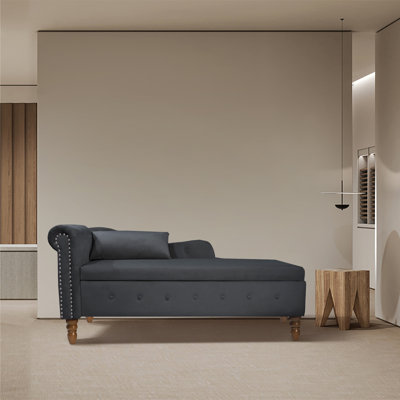 Gracielynn Velvet Chaise Lounge