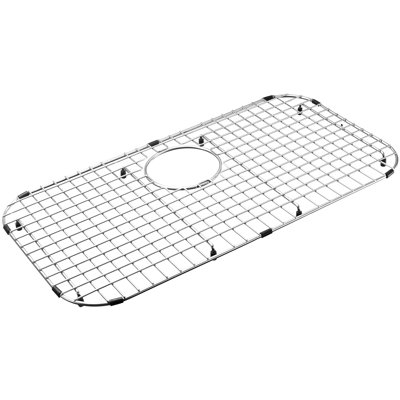 25.98-in x 13.98-in Rear Drain Heavy-Duty Stainless Steel Sink Protector