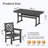 Outdoor Patio Dining Set All Weather HDPE Dining Set Poly Dining Set Rectangular Table  6 - Person-269010295-269010292