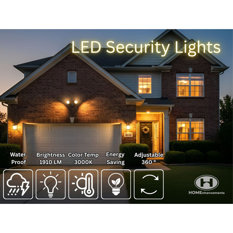 LED-Double Flood-Matte Black-20W 3000K