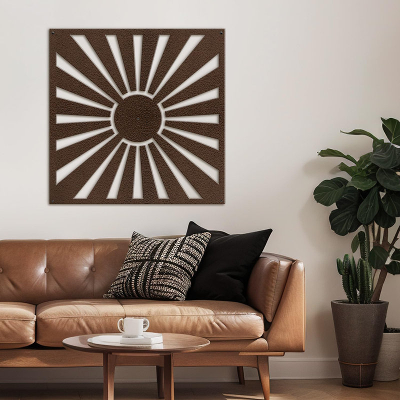Wall Decor Metal, Bronze, 18" H x 18" W x 0.05" D