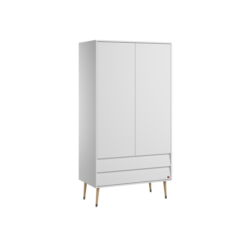 Jaquelin 2 Door Wardrobe, White/Oak