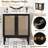Canella 30" Bathroom Vanity With Ceramic Sink, Handwoven Rattan Doors, Solid Bamboo Legs & Frame-805463195