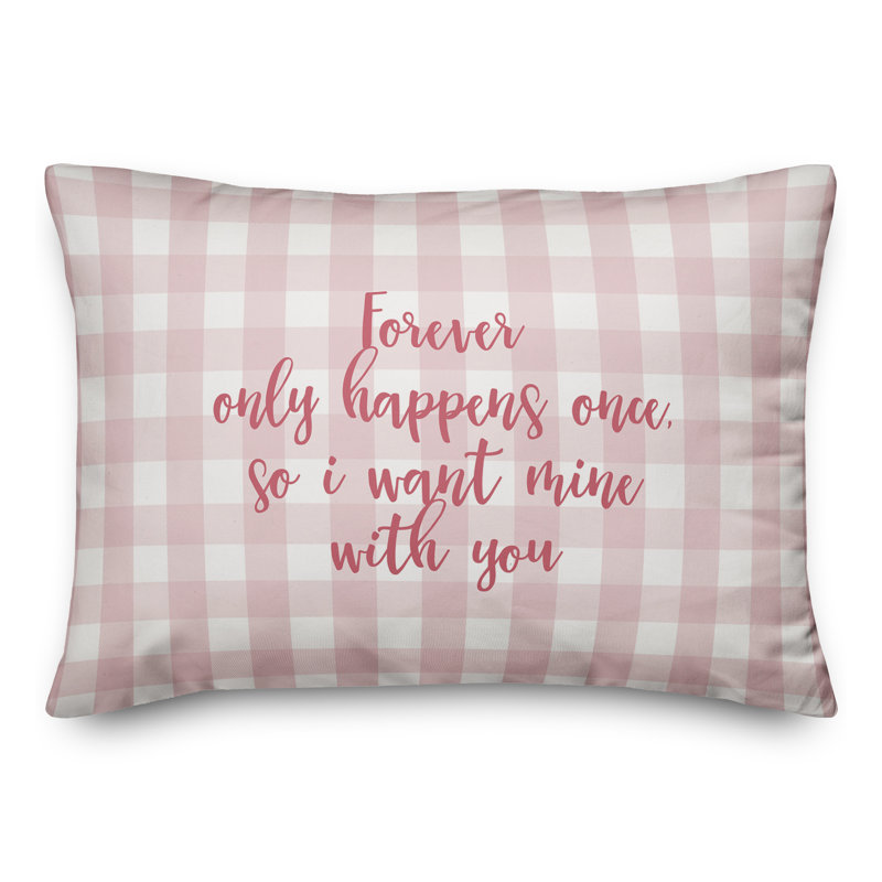 Coussin Forever Only Happens Once, Rose