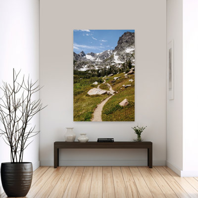Contemporary Art Peaceful Serene Abstract Pine Tree Forest Landscape Wall Art 1 Piece Wrapped Canvas Wall Art