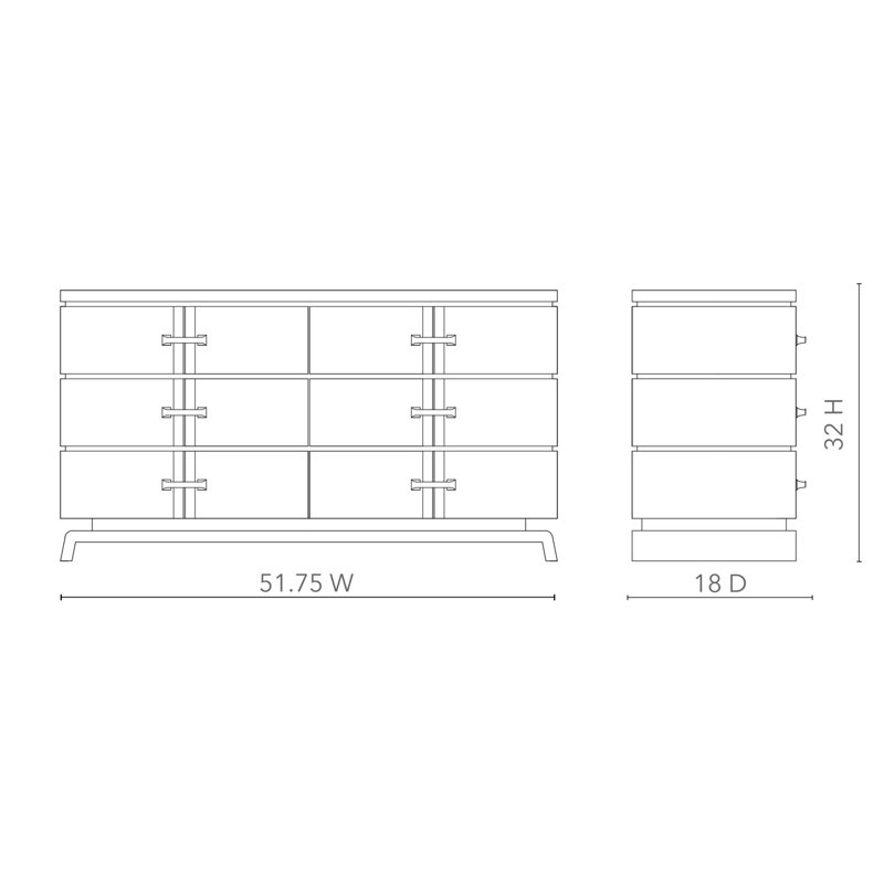 Tristan 6 - Drawer Dresser