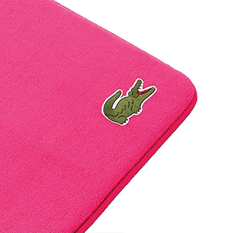 Lacoste Croc Legend 19x30 Memory Foam Non-Slip Bath Rug, Magenta