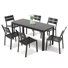 Ensemble de salle à manger extensible rectangulaire en aluminium pour 6 personnes Cadeidra (ensemble de 7)