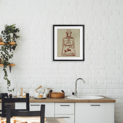 Simple Liquor Essence Framed Print Under Glass, design by Melissa Wang