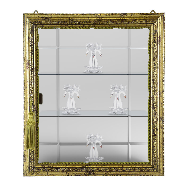 Vitrine murale Constance, Or patiné