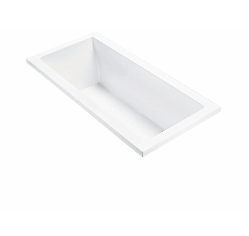 Andrea® 17 Soaking Acrylic Bathtub - 54 x 30, 19.75" H x 66" W x 31.75" D, Biscuit, Undermount