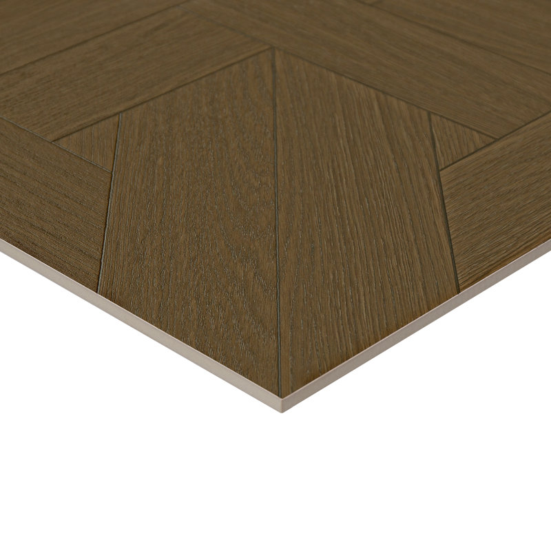 Carreau de porcelaine pour mur et plancher en bois au fini naturel brun 32 po x 32 po CROSS WOOD