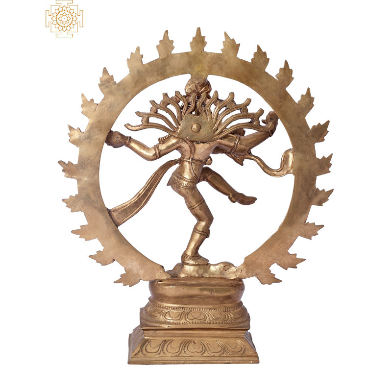 12" Nataraja Shiva Dancing Bronze Statue - Handmade Panchaloha Idol | Madhuchista Vidhana (Lost Wax) from Swamimalai