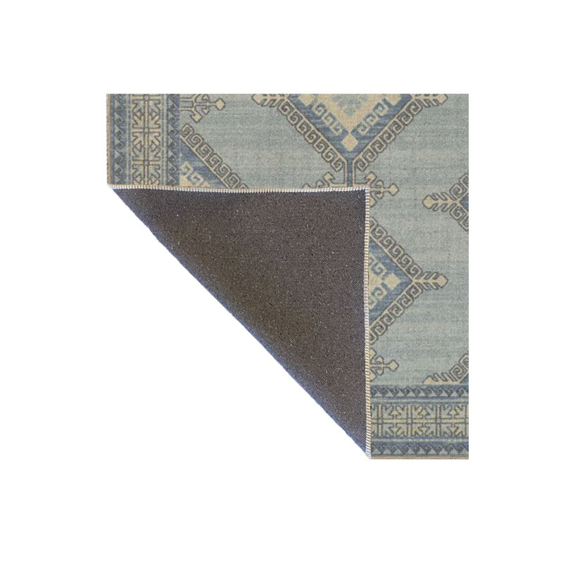 Tapis tissé lavable à motif croisé traditionnel, Tapis de couloir 2 pi 6 po x 6 pi 7 po inclus