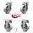 4-Piece Semi Steel Caster Set